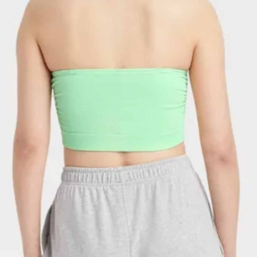 Women's Ruched Rib Bandeau Bra